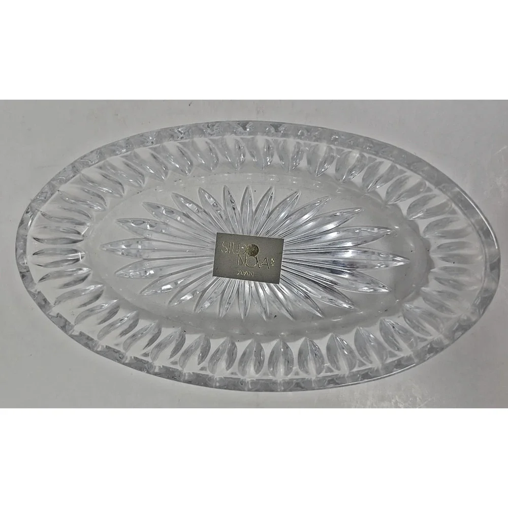 Studio Nova Japan iris Delight Oval candy‎ Dish 7” Frosted Iris U25